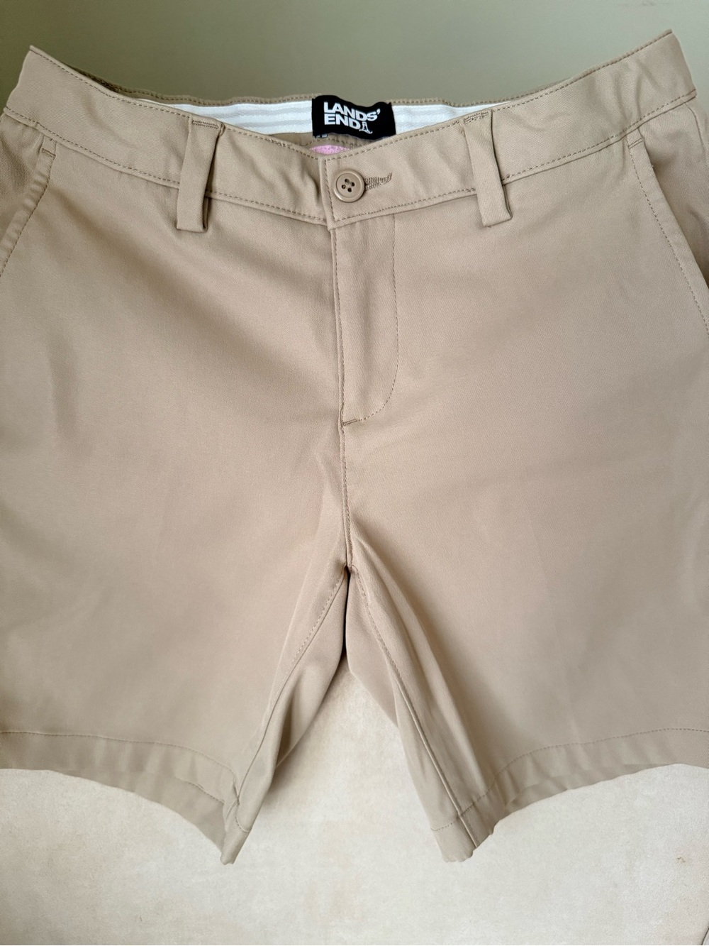 Land’s End Girls Iron Knee Active Performance Chino Shorts School Uniform 12